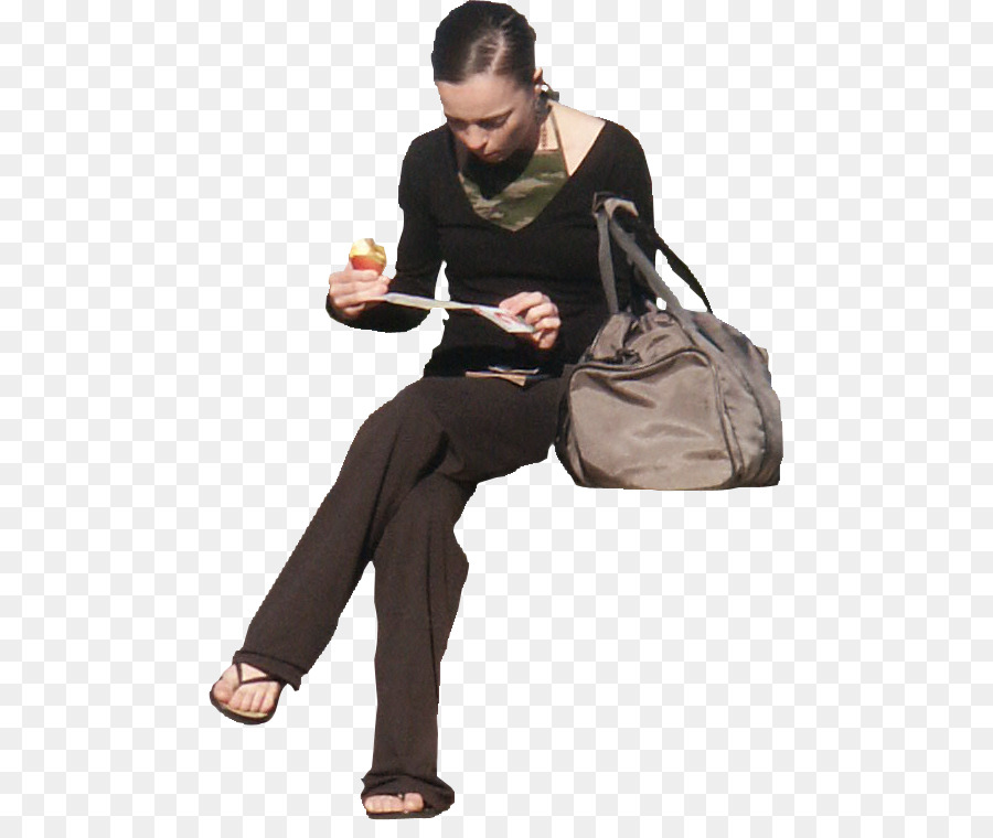 Mujer Sentada，Lectura PNG