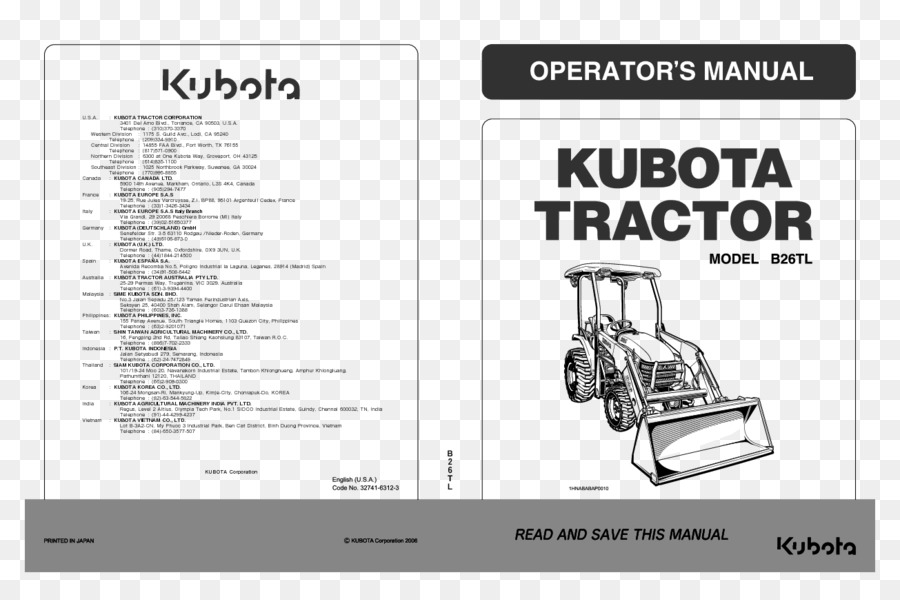 Retroexcavadora，Kubota Corporation PNG