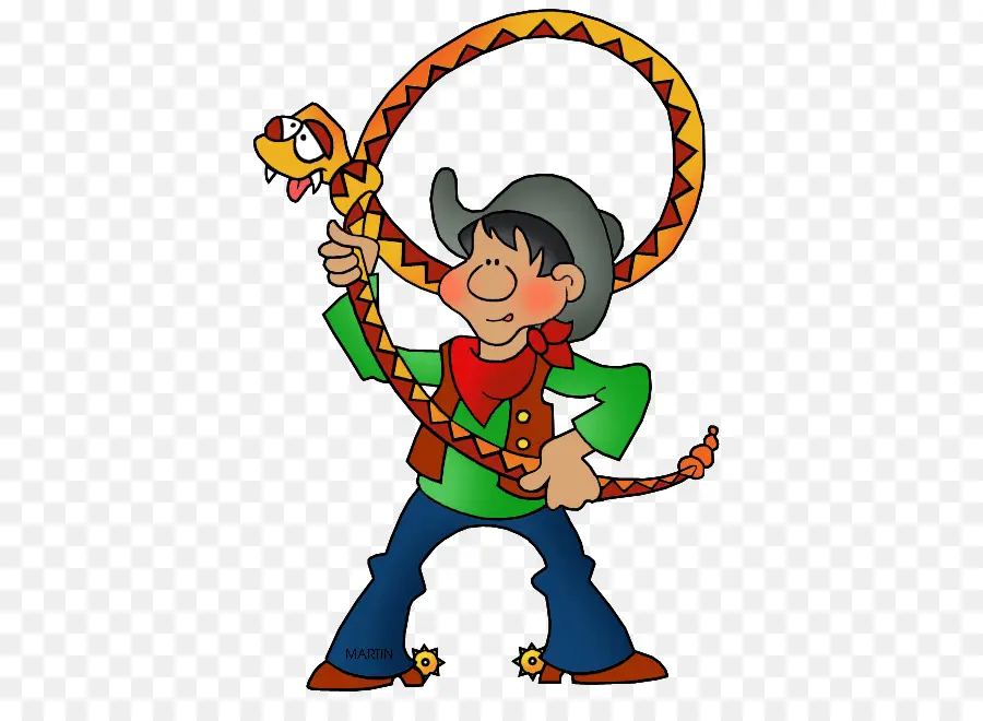 Vaquero Con Lazo De Serpiente，Vaquero PNG