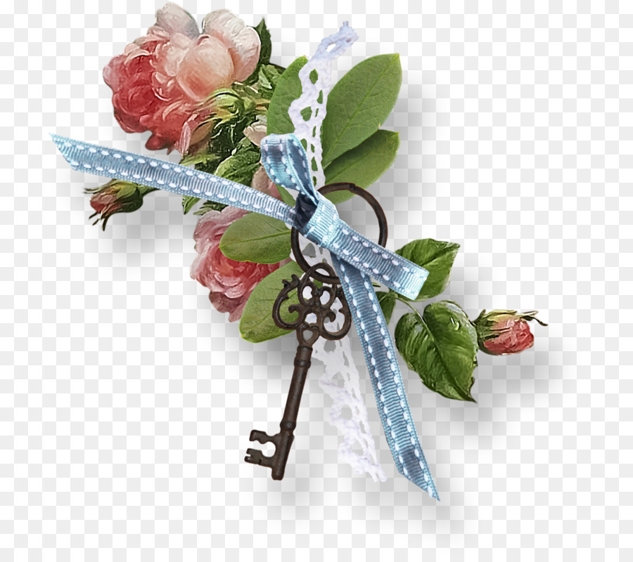 Llave Con Flores，Cinta PNG