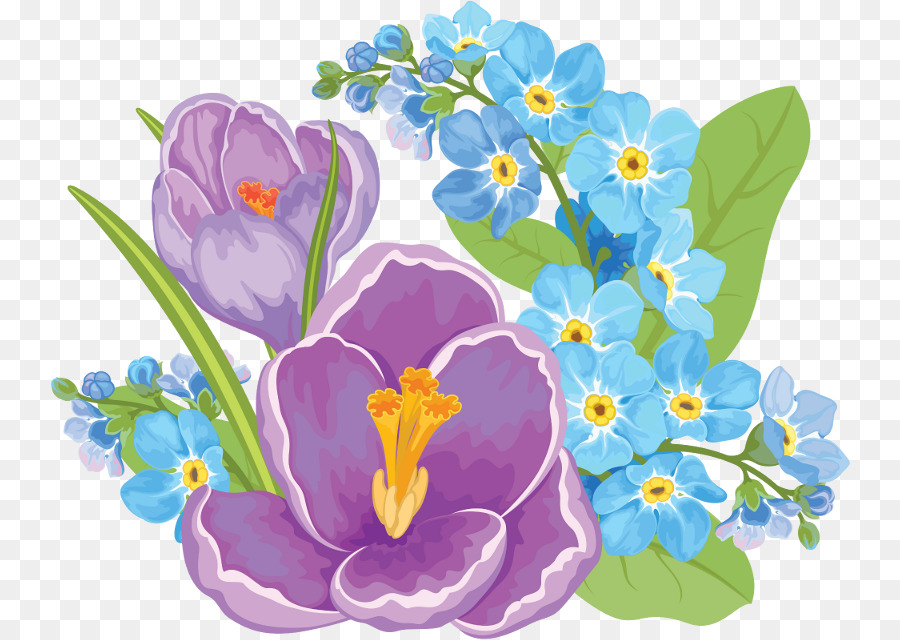 Ramo De Flores，Púrpura PNG