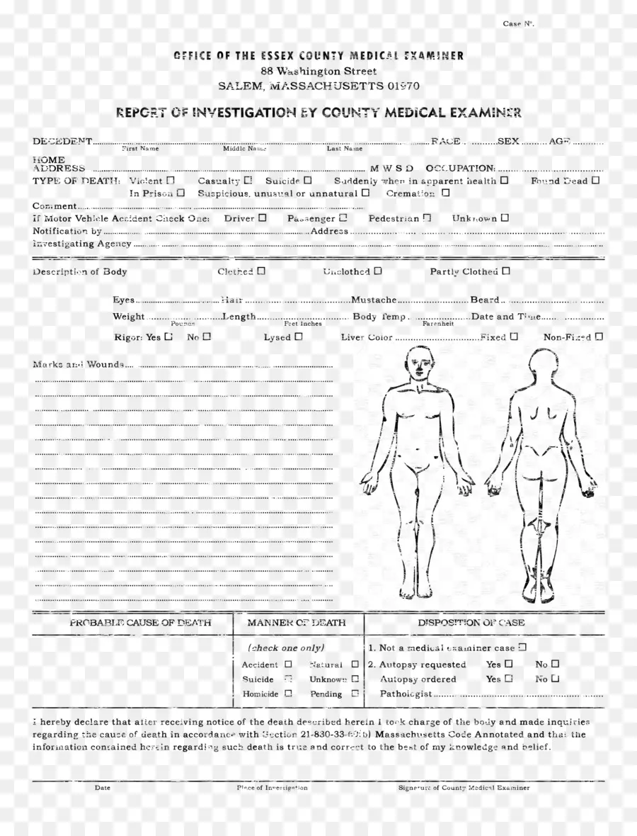 Informe Del Médico Forense，Investigación PNG