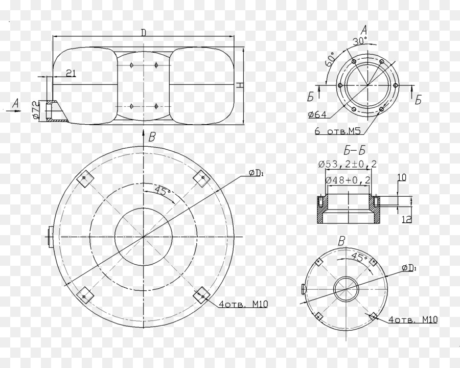 Dibujo Técnico，Cilindro De Gas PNG