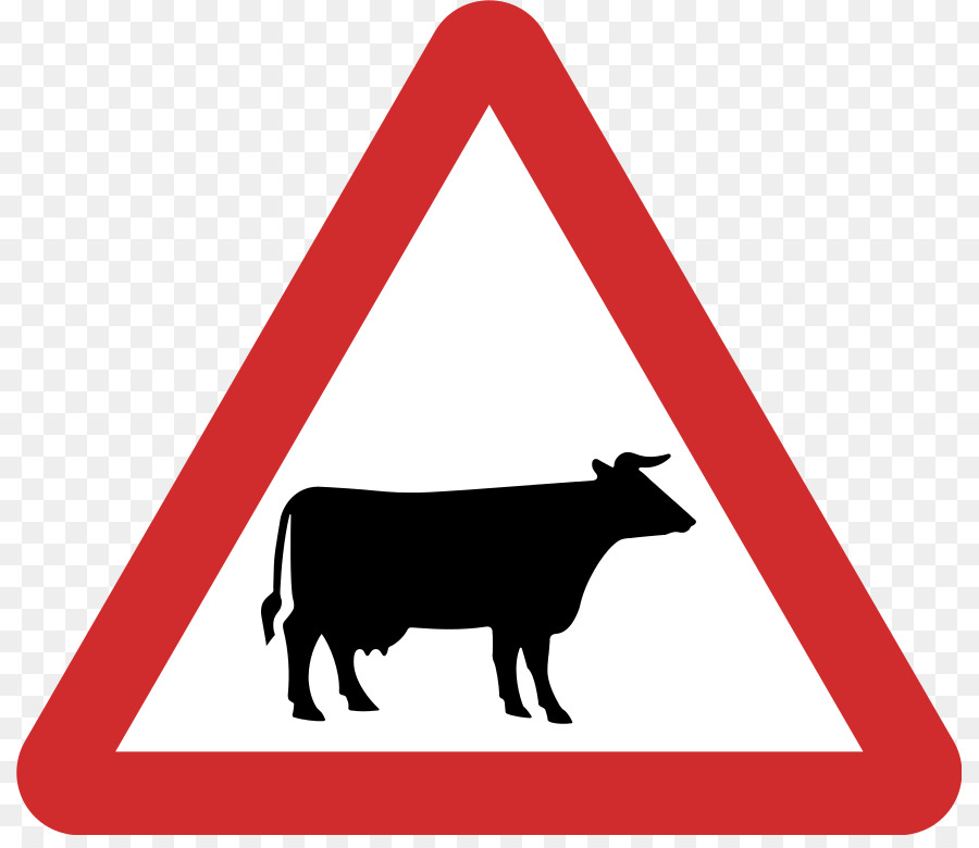 Señal De Advertencia De Vaca，Tráfico PNG