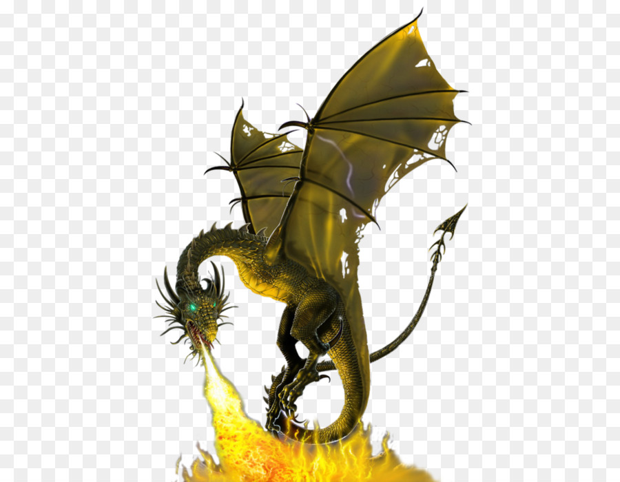 Dragón，Dragón Amarillo PNG