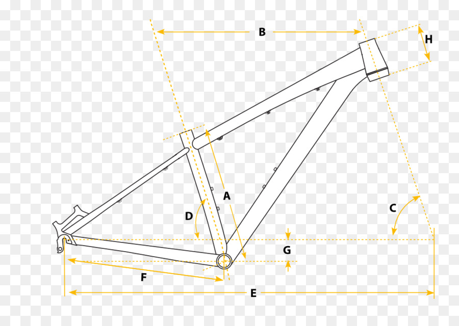 Cuadro De Bicicleta，Geometría PNG