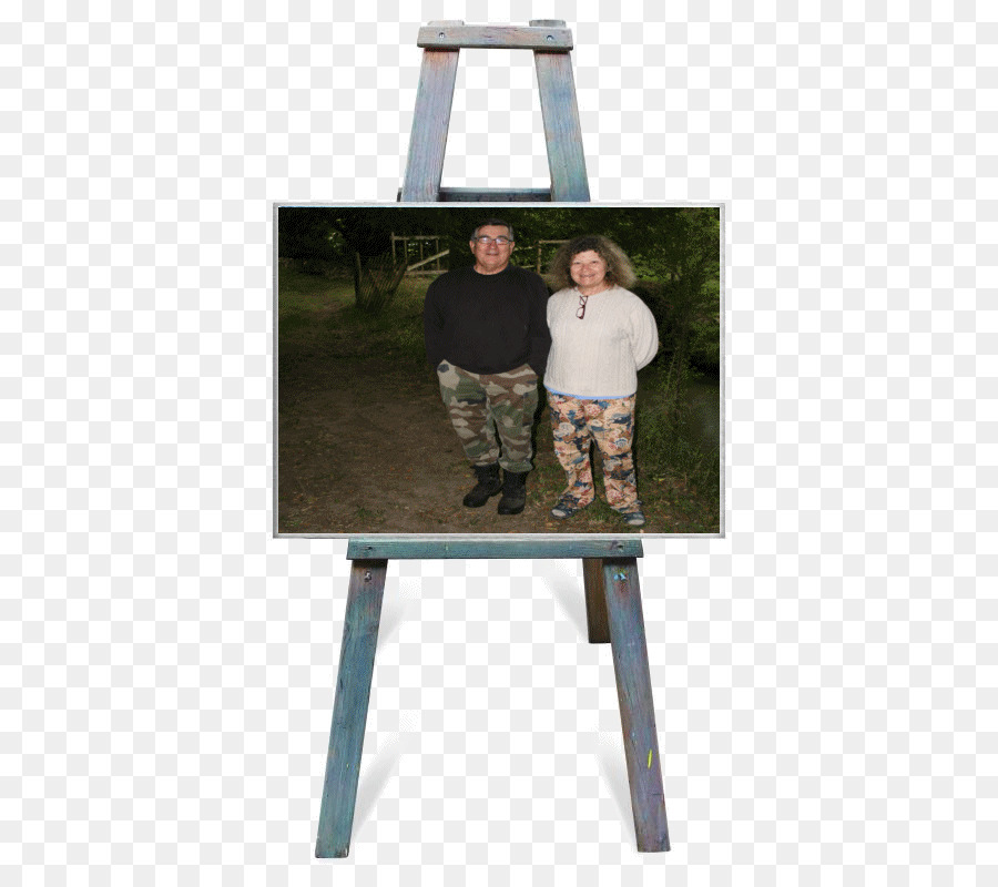 Caballete Con Foto，Pareja PNG