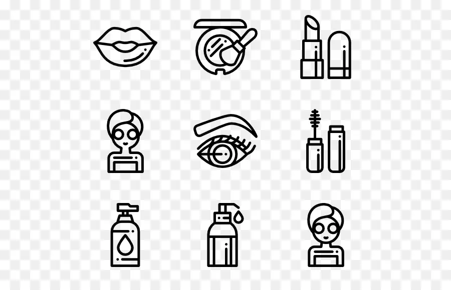 Iconos De Maquillaje，Productos Cosméticos PNG