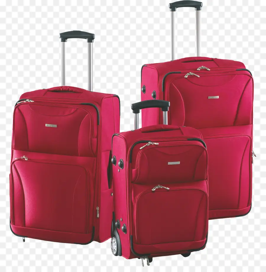 Conjunto De Equipaje Rojo，Viajar PNG