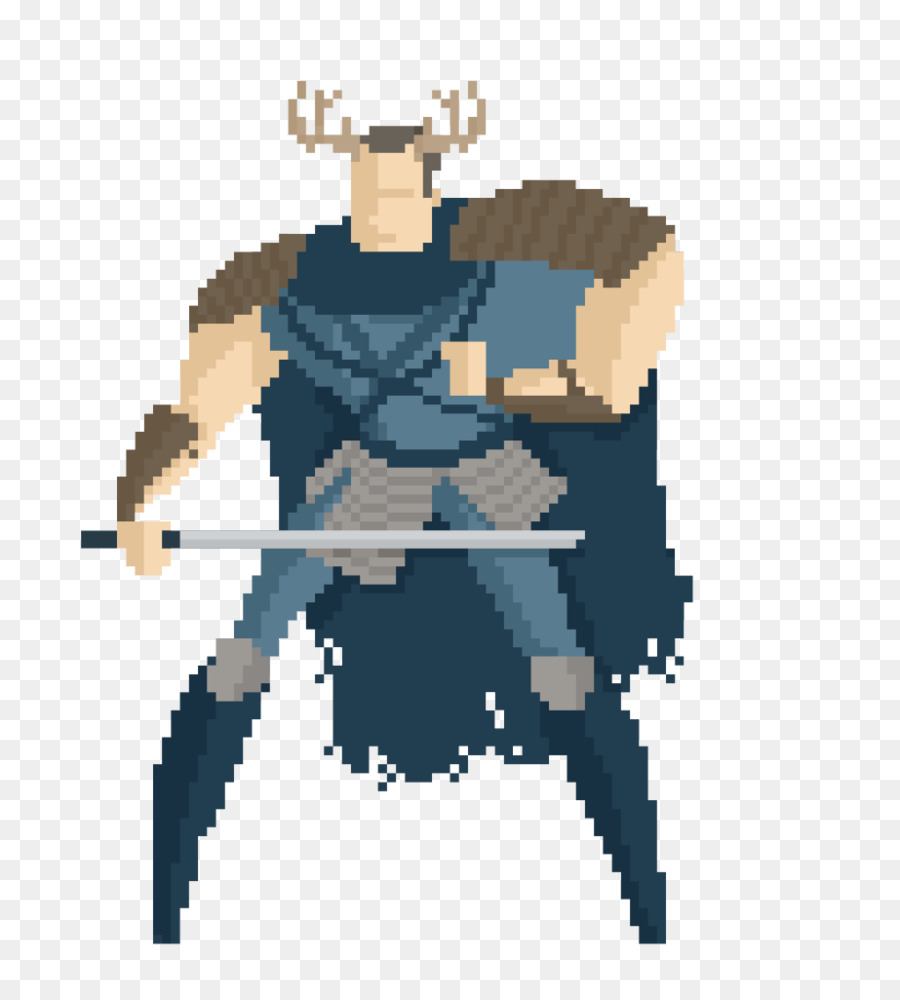 Samurai，Pixel Art PNG