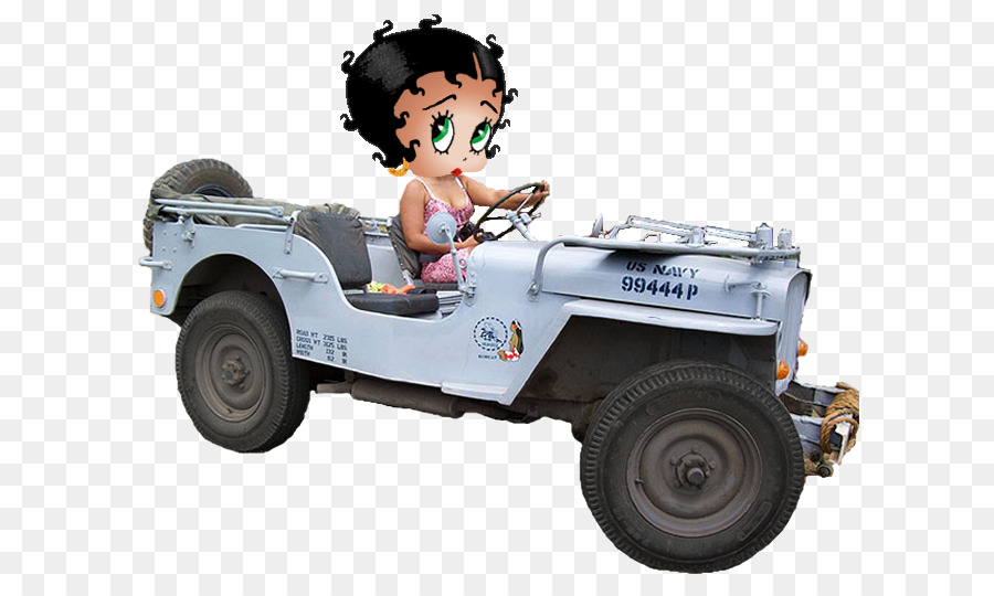 Personaje De Dibujos Animados En Jeep，Jeep PNG