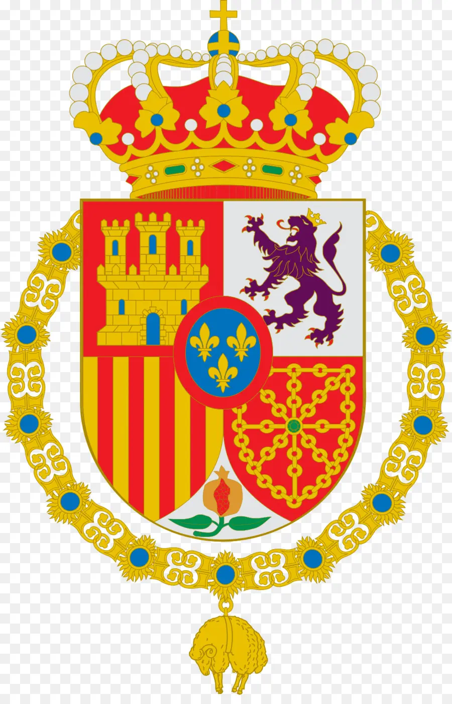 España，Escudo De Armas Del Rey De España PNG