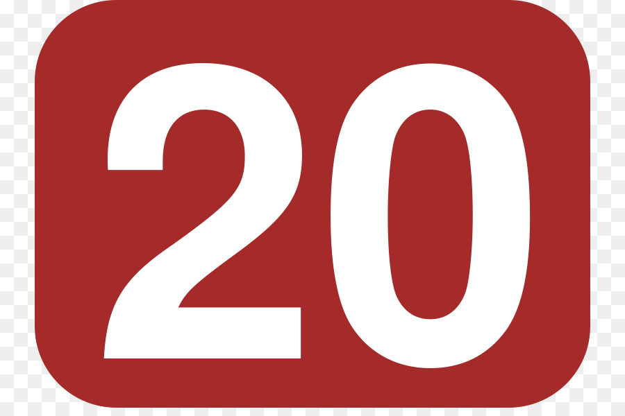 Numero 20，Rojo PNG