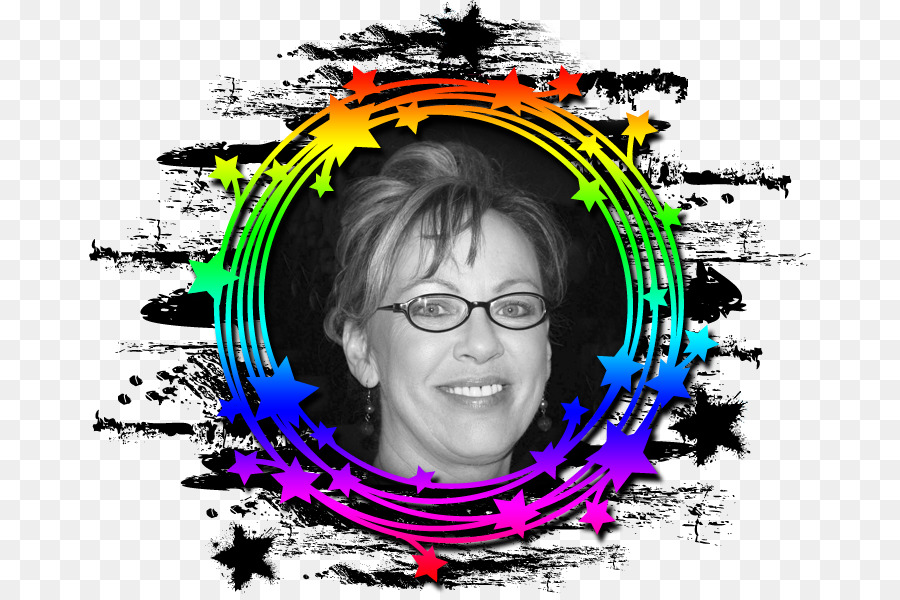 Mujer Con Marco De Arco Iris，Mujer PNG