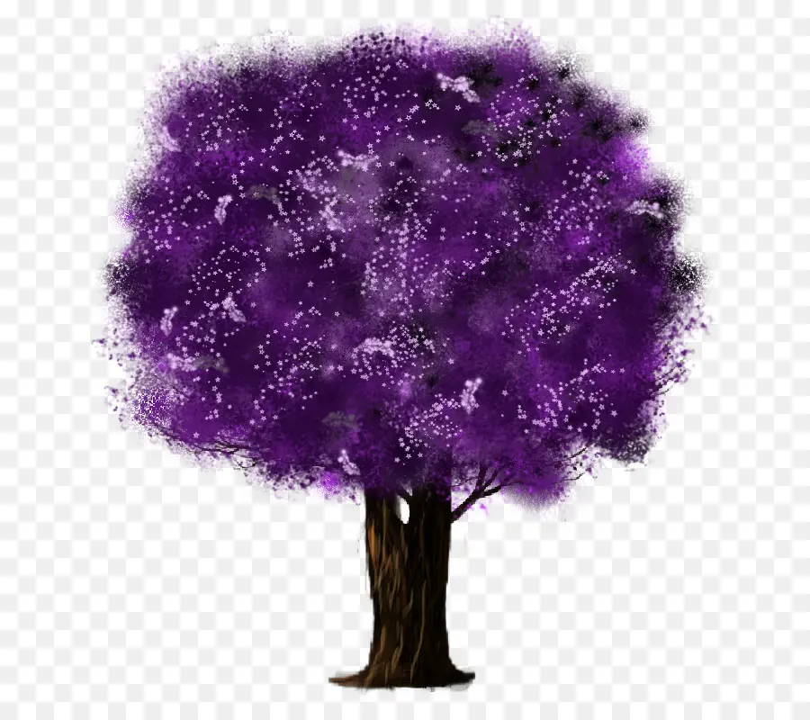 árbol Morado，Púrpura PNG