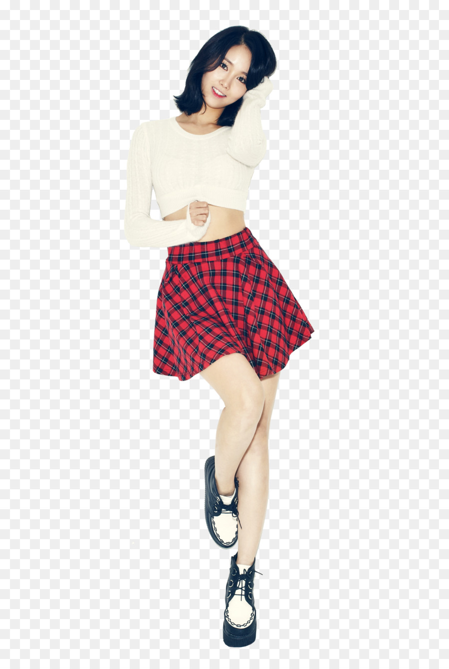 Chica Con Falda A Cuadros，Moda PNG