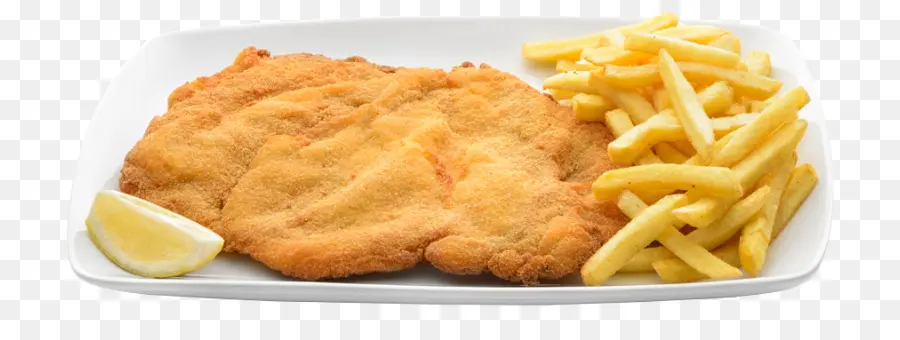 Schnitzel Y Patatas Fritas，Comida PNG