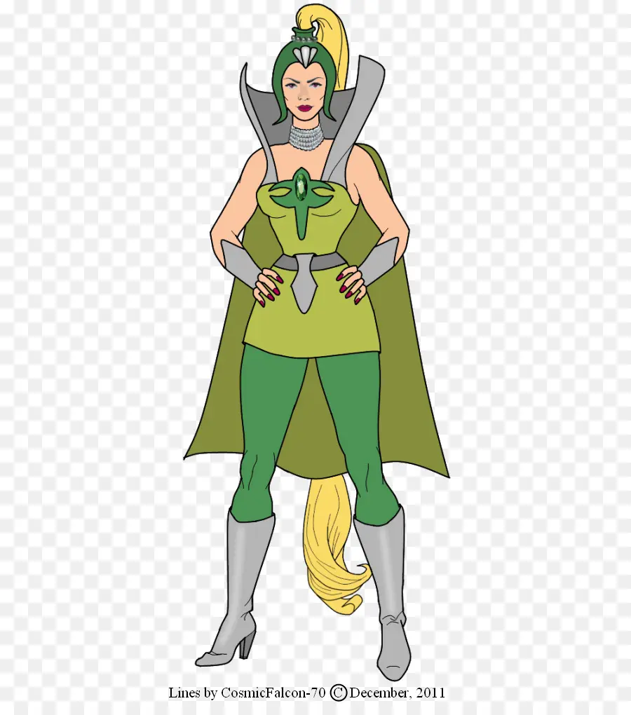 Superheroína，Verde PNG