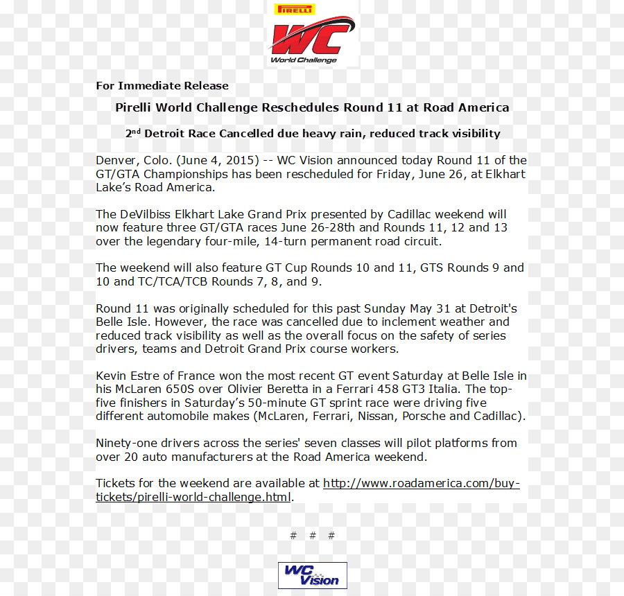 Documento，Pirelli World Challenge PNG