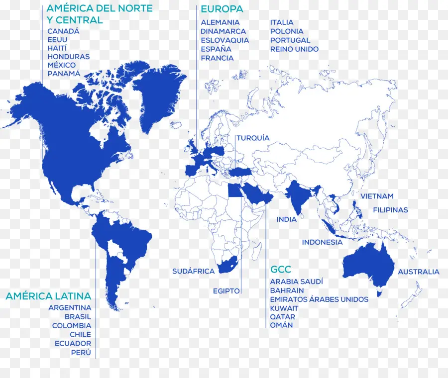 Mapa Mundial，Países PNG