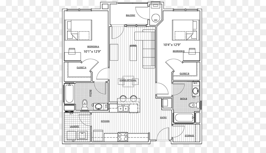 Plan De Piso，Pabellón En El Norte De Los Terrenos De Apartamentos PNG