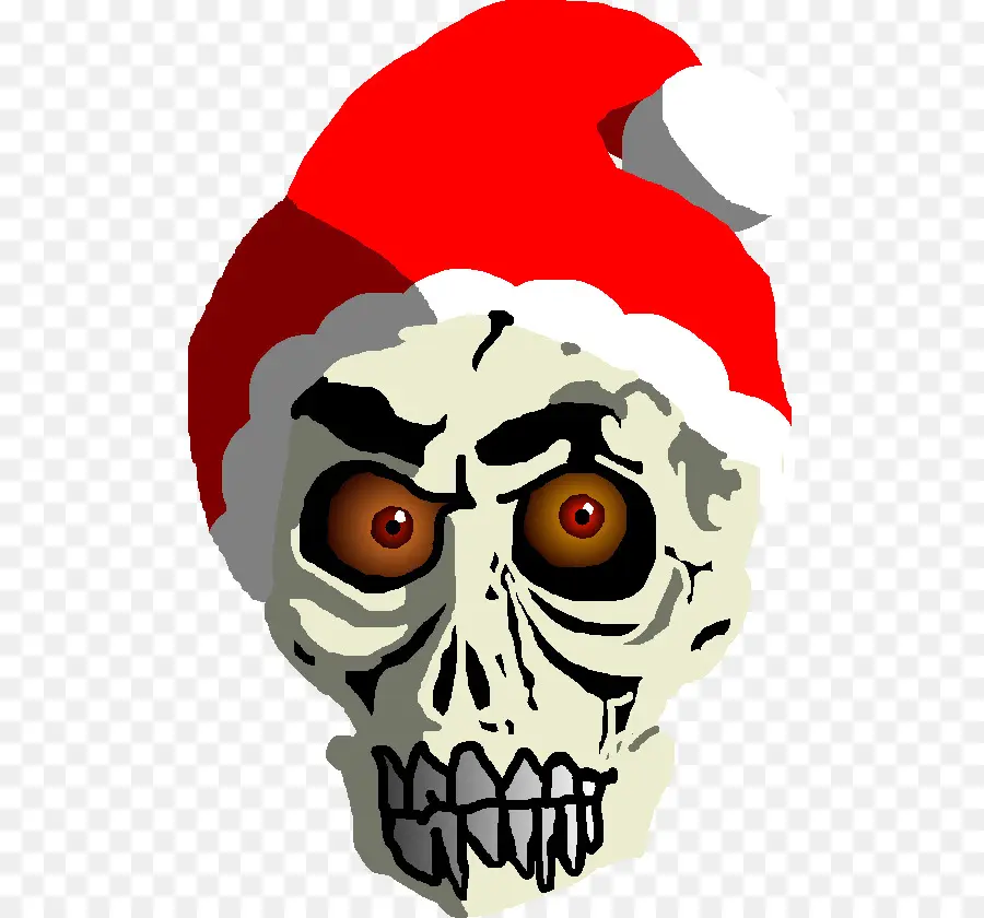 Calavera De Papá Noel，Gorro De Papá Noel PNG