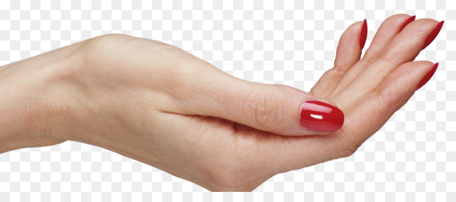 Mano Con Uñas Rojas，Clavos PNG