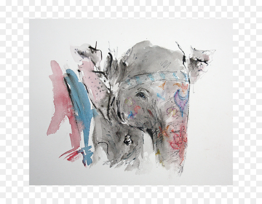 Pintura，Elefante Indio PNG