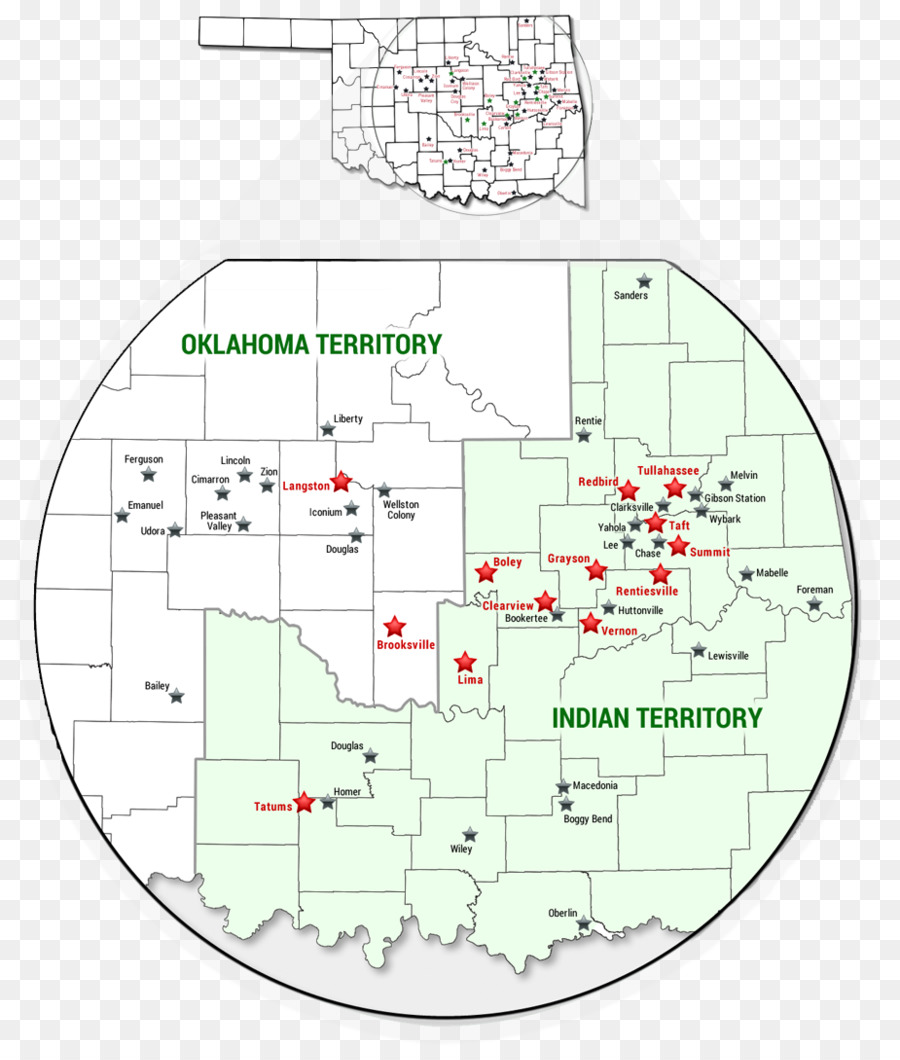 Oklahoma，Mapa PNG