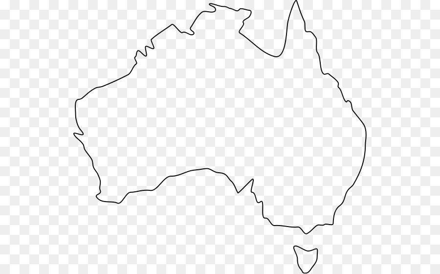 Australia，Mapa En Blanco PNG