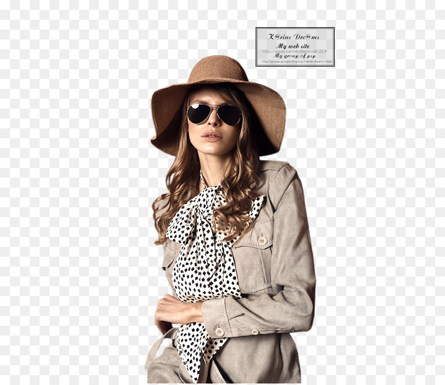 Mujer En Traje De Moda，Sombrero PNG