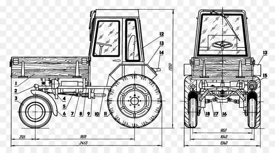 Plano Del Tractor，Tractor PNG