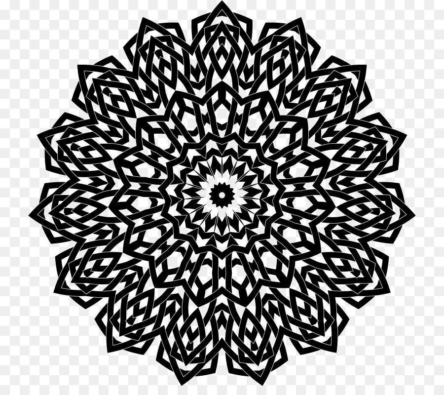 Diseño Floral，Monocromo PNG