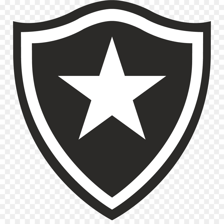 Escudo Con Estrella，Negro PNG