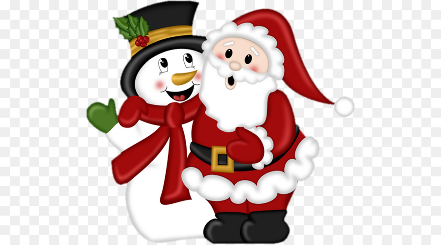 Papá Noel Y Muñeco De Nieve，Navidad PNG