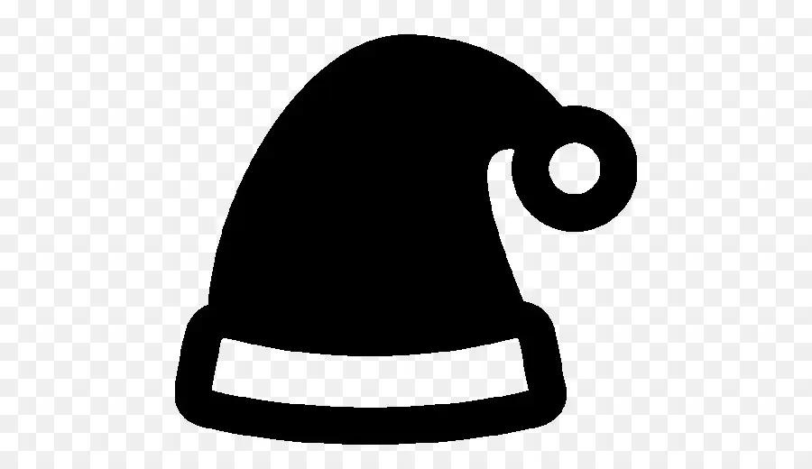 Gorro De Papá Noel，Negro PNG