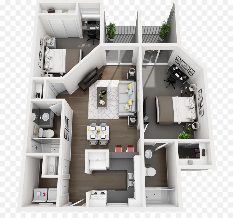 Plan De Piso，Apartamento PNG