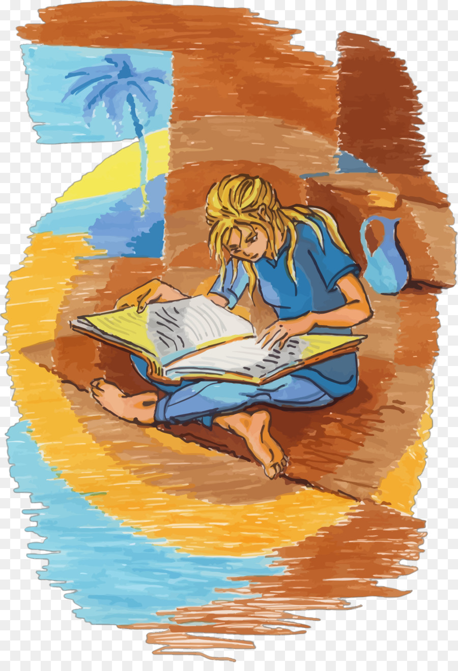 La Lectura，Dibujo PNG