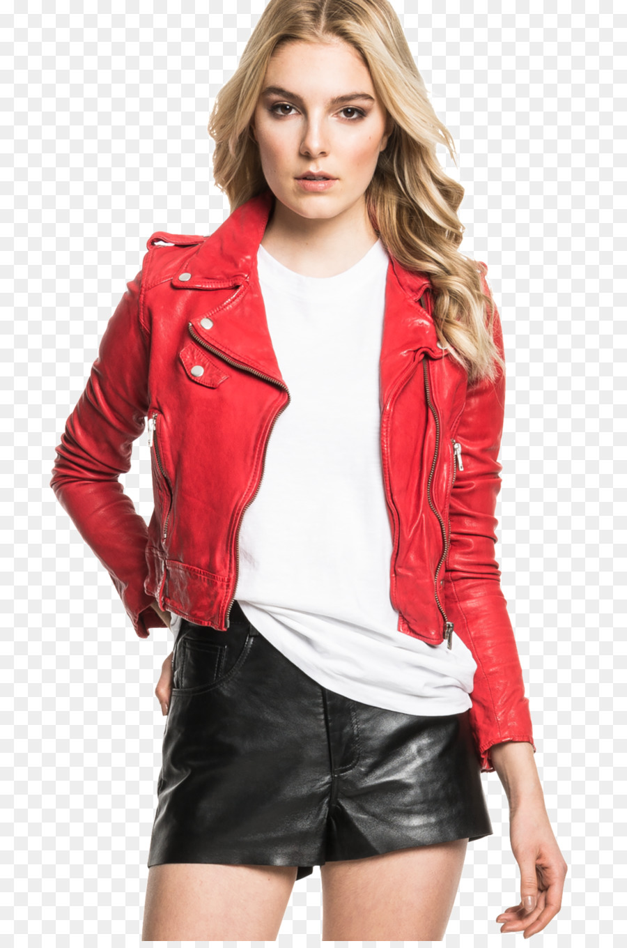 Mujer En Chaqueta Roja，Chaqueta PNG