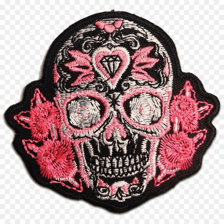 Parche Bordado，Calavera PNG