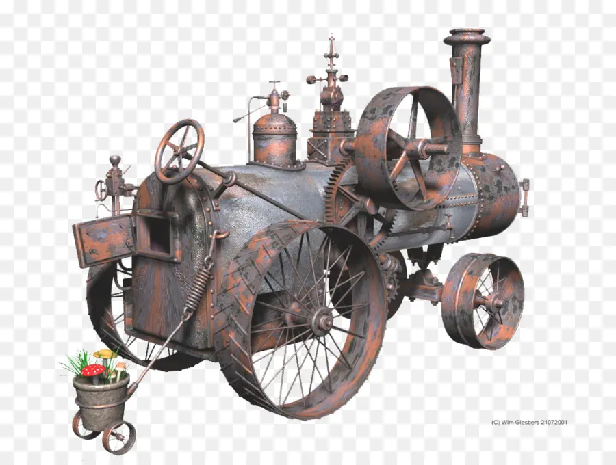 Motor De Vapor Oxidado，Viejo PNG