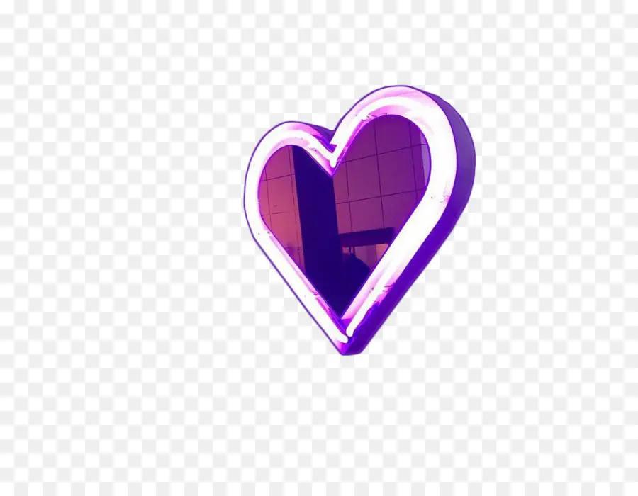 Corazón，Neón PNG