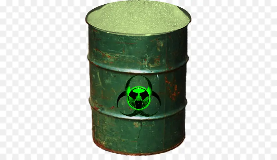 Barril Oxidado Verde，Peligro PNG