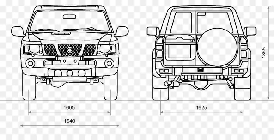 Plano Del Coche，Vista Frontal PNG