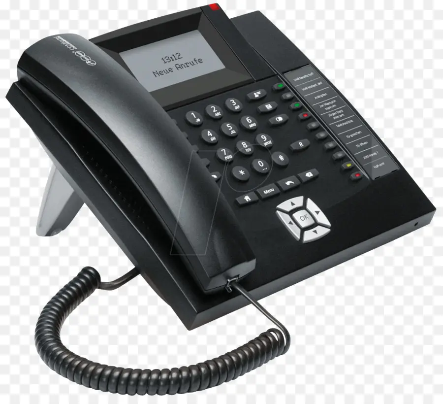 Auerswald Comfortel 1200 Ip De Teléfono Analógico De Identificación De Llamada Negro，Teléfono Voip PNG