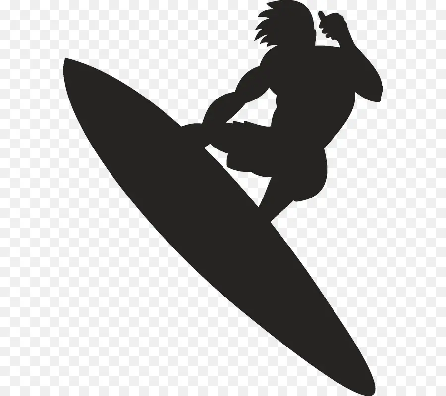 Silueta De Surfista，Tabla De Surf PNG