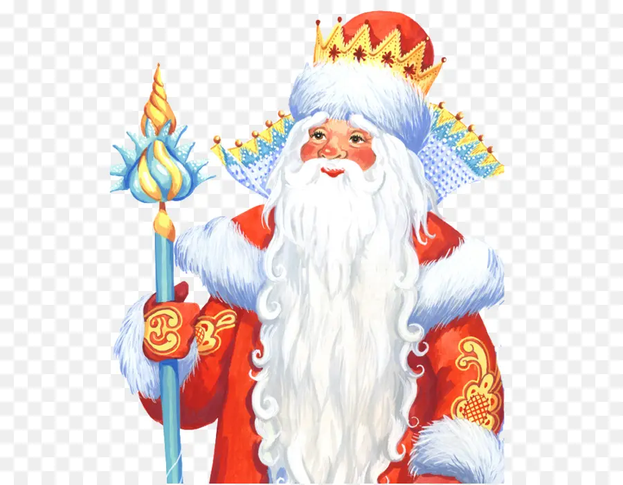 Papá Noel Y Doncella De Nieve，Navidad PNG