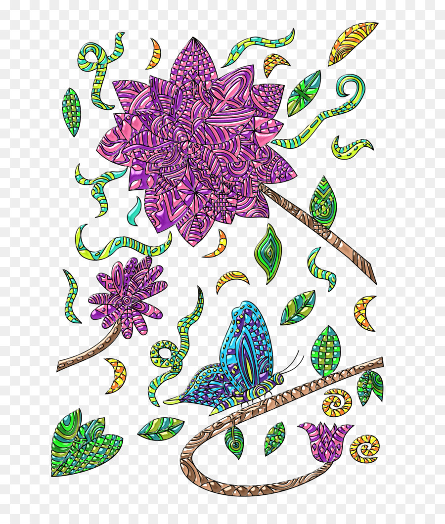 Dibujo Floral，Flor PNG