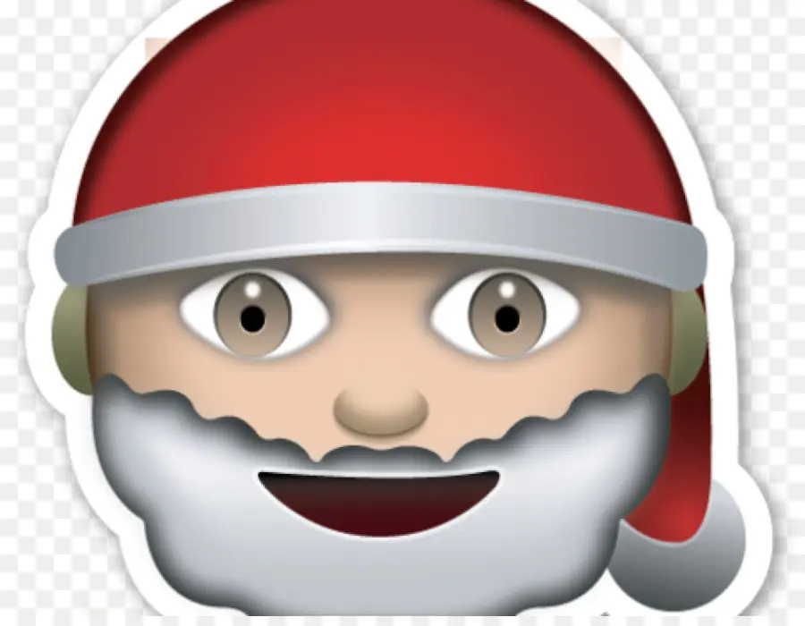 Emoji De Papá Noel，Navidad PNG