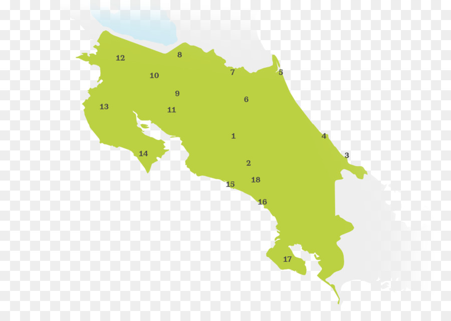 Costa Rica，Mapa PNG